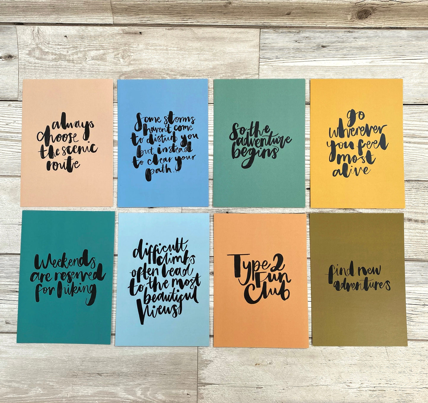 Mountain Love Lettering Postcard Set