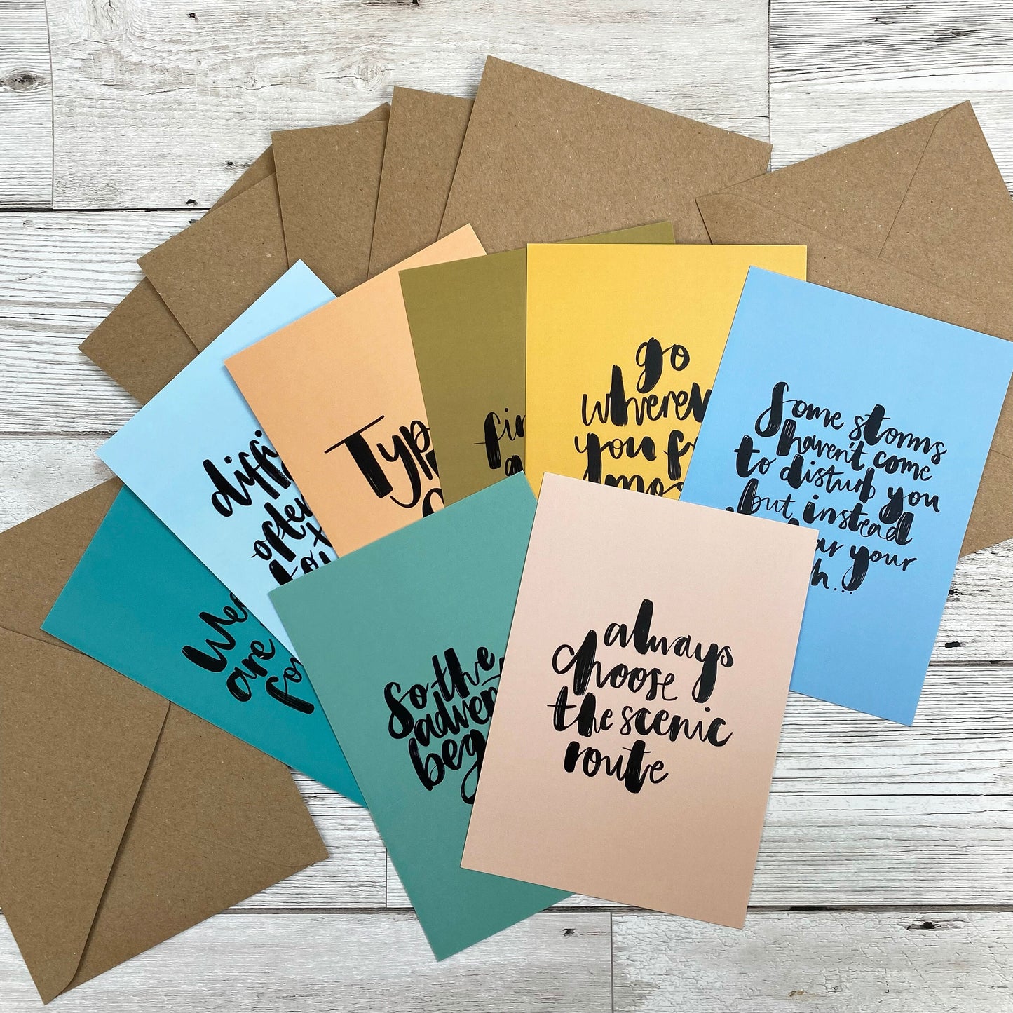 Mountain Love Lettering Postcard Set