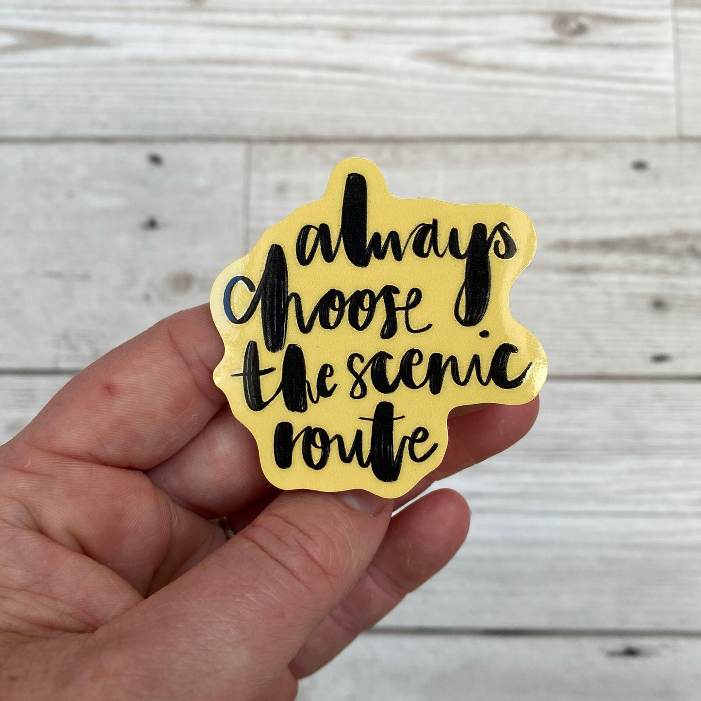 Always Choose The Scenic Route Vinyl Waterproof Sticker