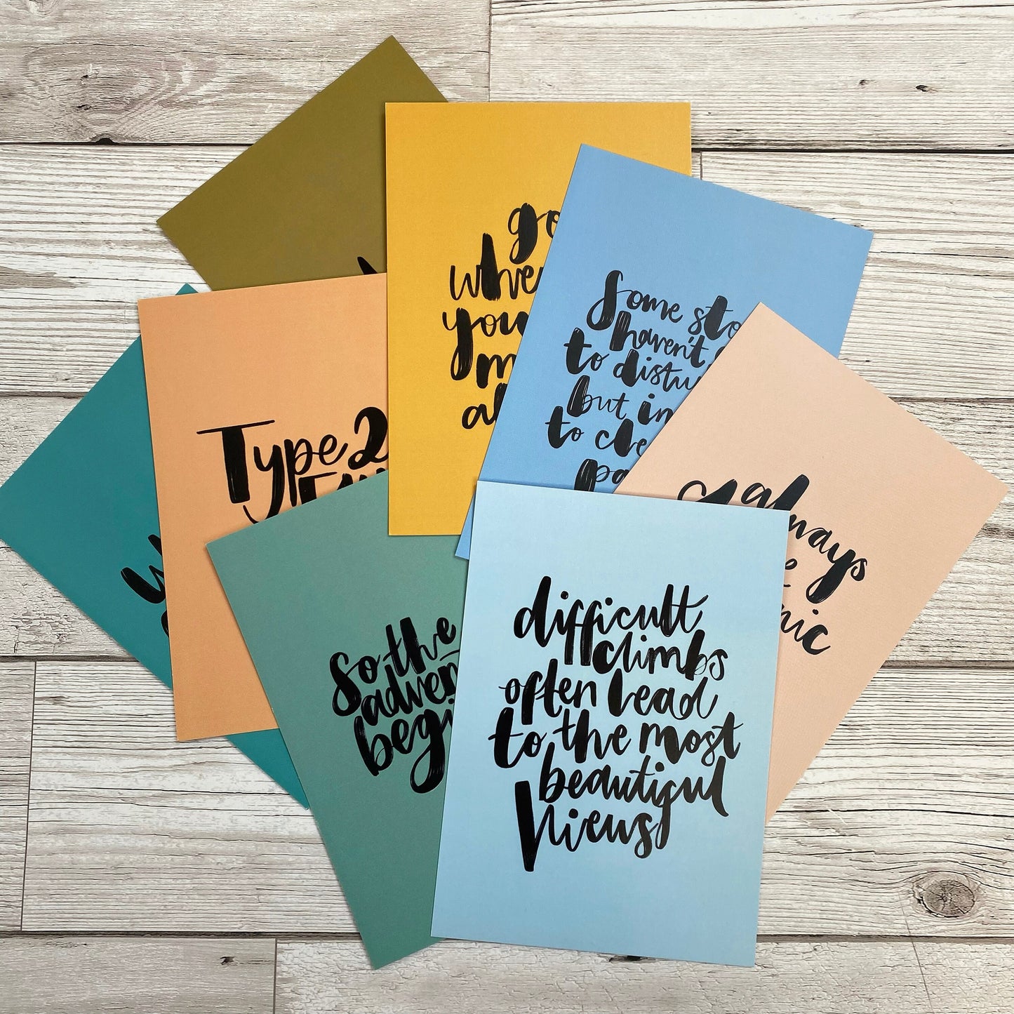 Mountain Love Lettering Postcard Set