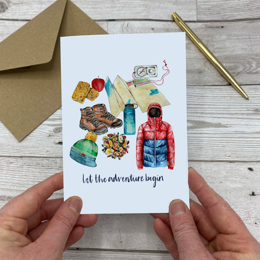 'Let The Adventure Begin' Greeting Card