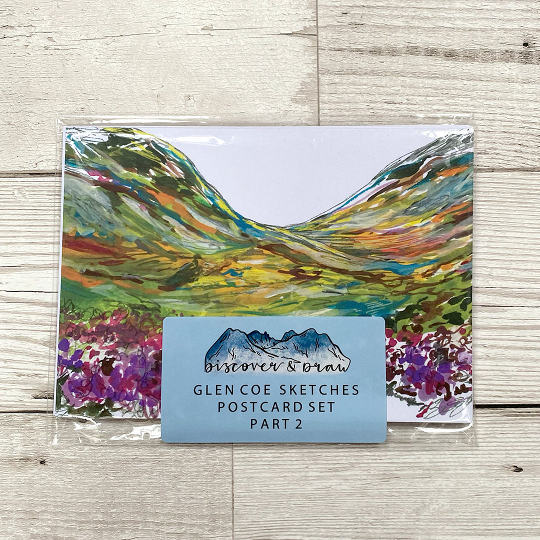 Limited Edition Glencoe Sketchbook Postcard Set Two