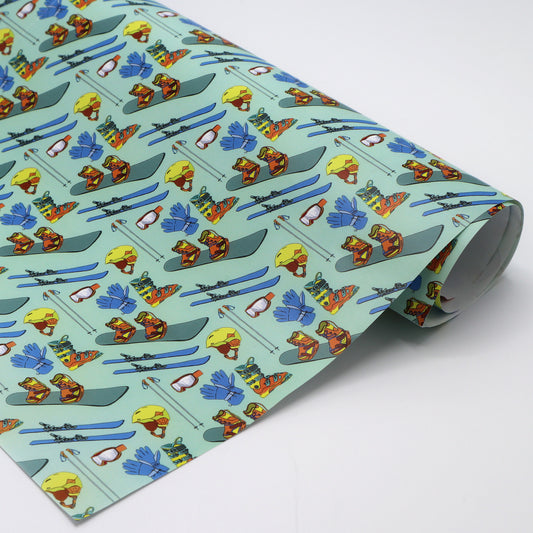 Snowboard / Skiing Gear Wrapping Paper